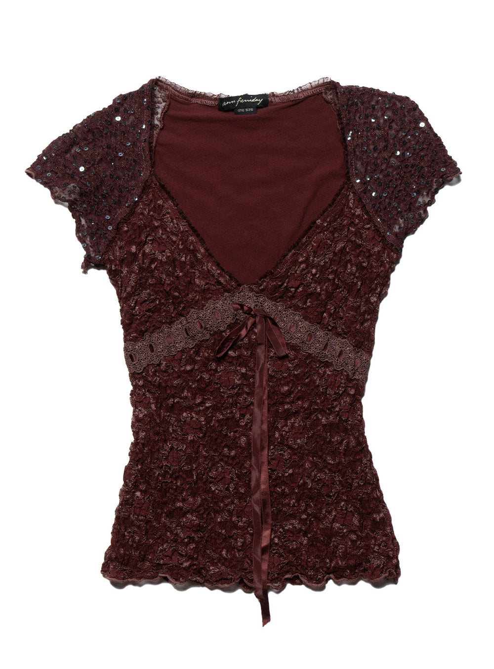 Vintage Ann Ferriday Top - Wine | UNIF Clothing discount