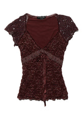 Vintage Ann Ferriday Top - Wine | UNIF Clothing discount