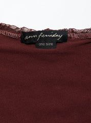 Vintage Ann Ferriday Top - Wine | UNIF Clothing discount