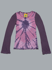 Lumen Long Sleeve Top - Purple/Pink Tie Dye | UNIF Clothing for Sale