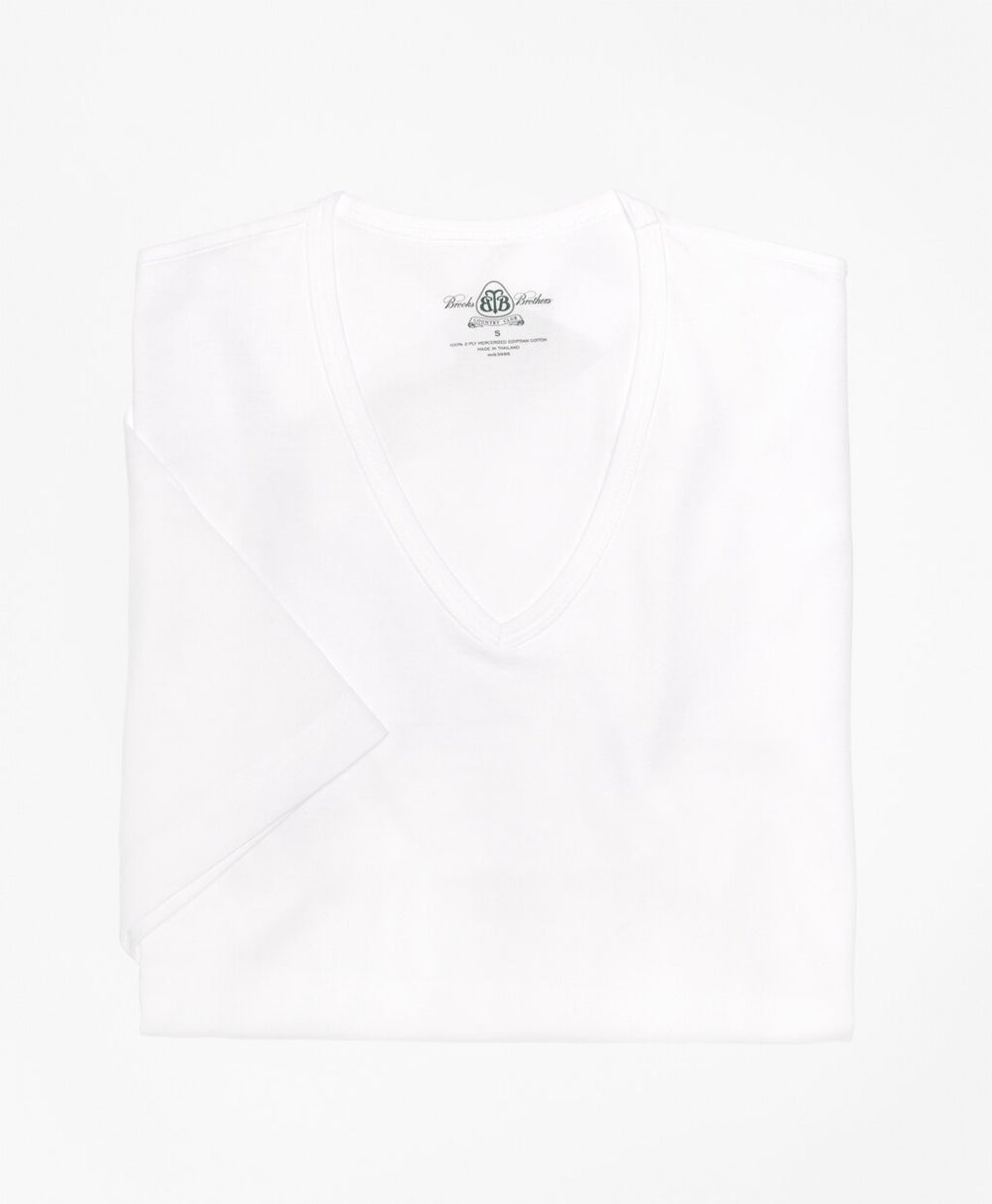Brooks Brothers Men Country Club Mercerized Cotton V-Neck