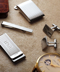 Brooks Brothers Men Sterling Engravable Plaque Buckle