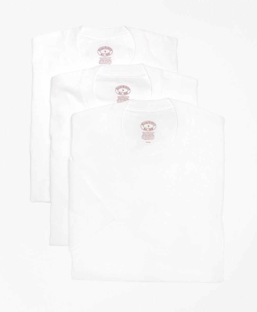 Brooks Brothers Men Supima® Cotton Crewneck Undershirt - Three Pack