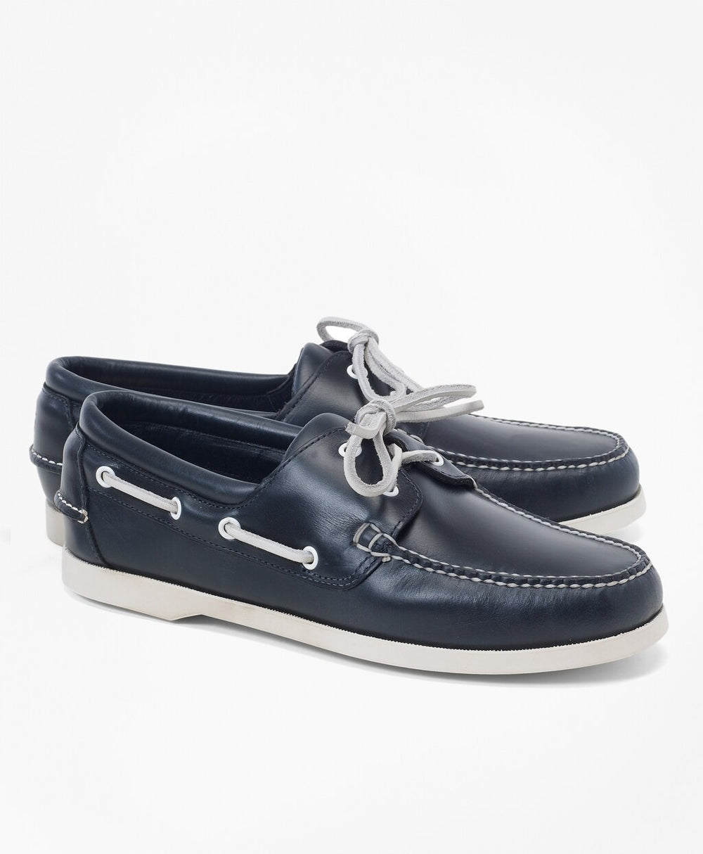 Brooks Brothers Men Leather Boat Shoes