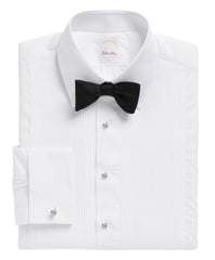 Brooks Brothers Men Golden Fleece® Madison Fit Swiss Pleat Tennis Collar French Cuff Tuxedo Shirt