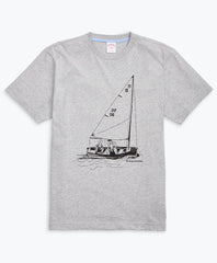 Brooks Brothers Men Sailboat-Print Cotton Jersey T-Shirt