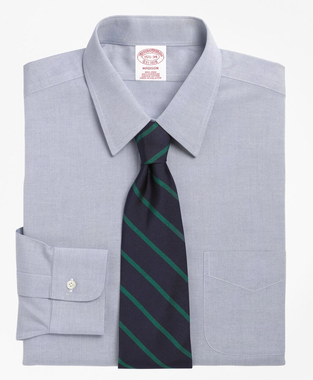 Brooks Brothers Men Madison Classic-Fit Dress Shirt, Non-Iron Point Collar