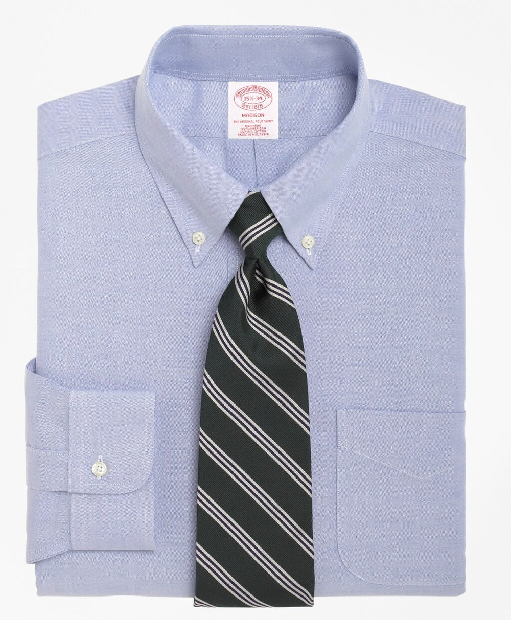 Brooks Brothers Men BrooksCool® Madison Classic-Fit Dress Shirt, Non-Iron Button-Down Collar