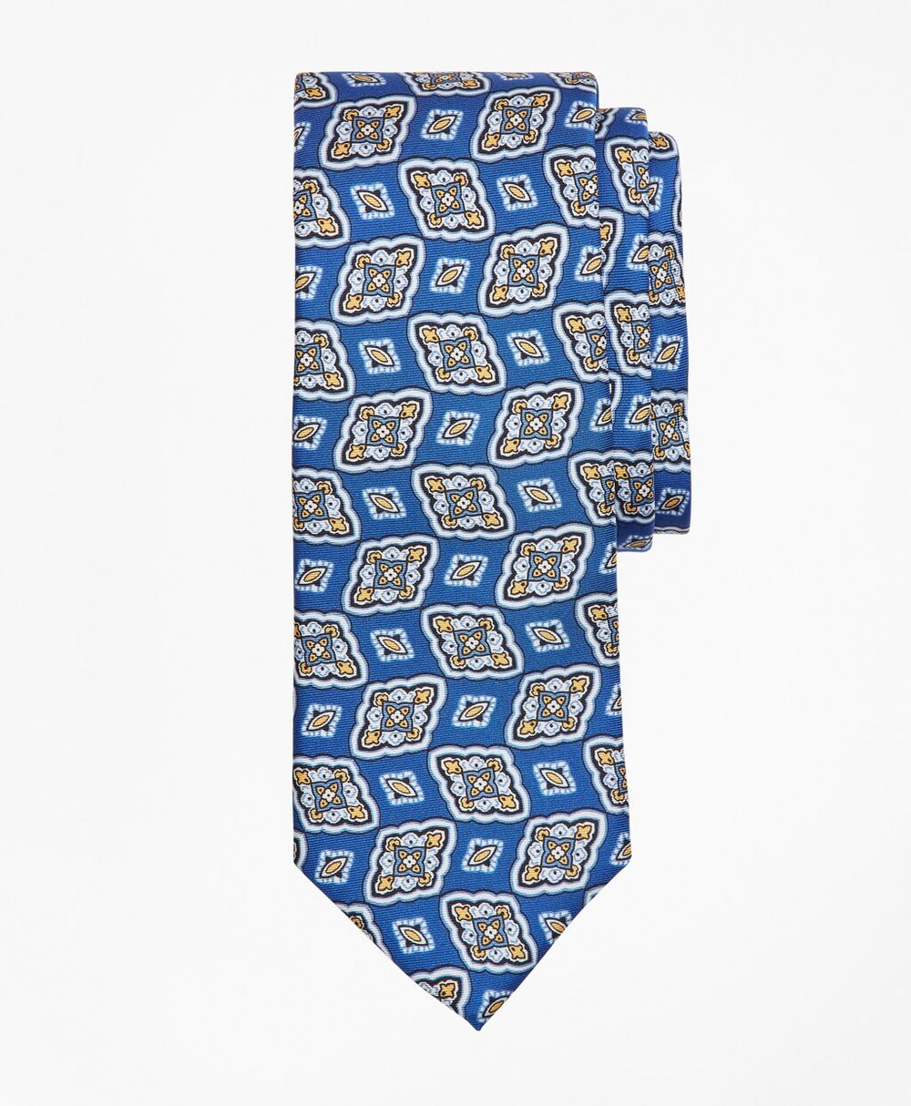 Brooks Brothers Men Medallion Print Tie
