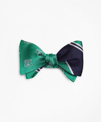 Brooks Brothers Men Crest with Stripe Reversible Bow Tie