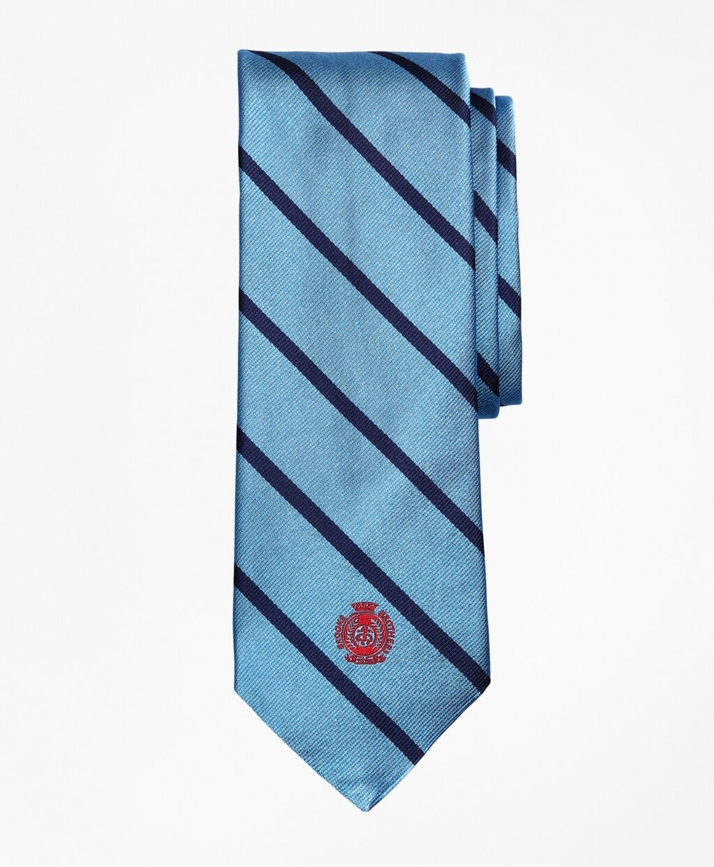 Brooks Brothers Men Limited Edition Archival Collection BB#3 Striped Rep with Crest Silk Tie