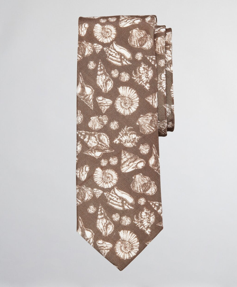 Brooks Brothers Men Silk and Linen Shell Tie