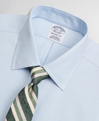 Brooks Brothers Men Silk and Linen Textured Variegated Stripe and Dot Tie