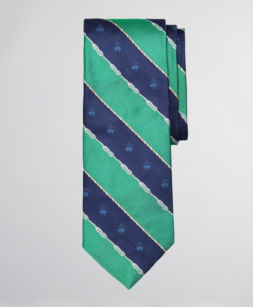 Brooks Brothers Men Nautical Fleece Stripe Tie