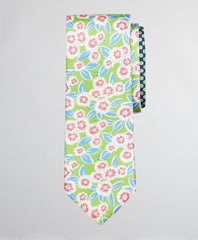 Brooks Brothers Men Floral with Dots Print Tie