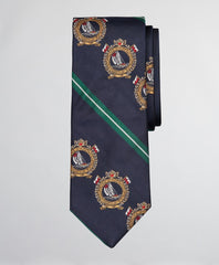 Brooks Brothers Men Limited Edition Archival Collection Nautical Crest and Rep Stripe Silk Tie
