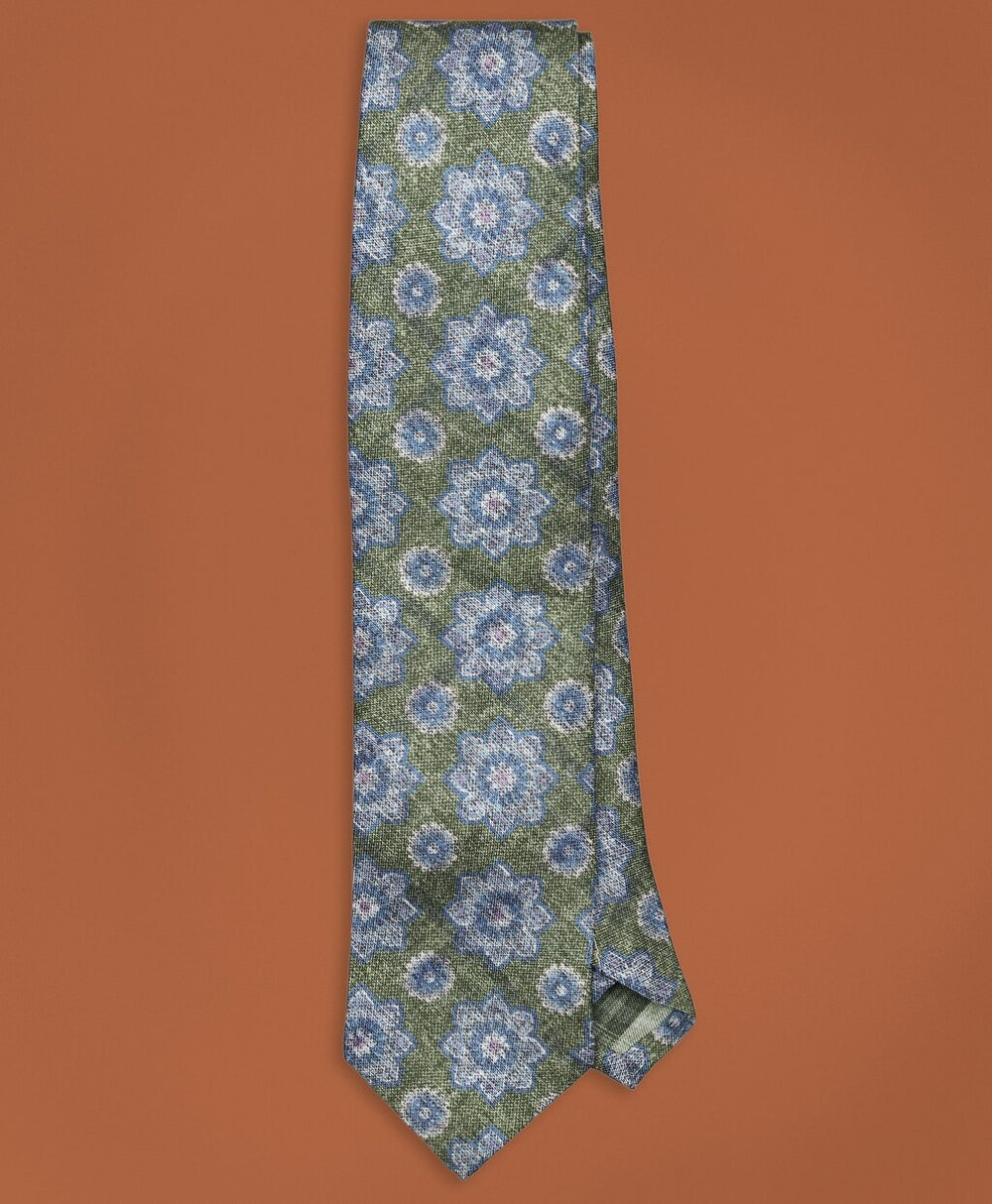 Brooks Brothers Men Golden Fleece® Double Pattern Silk Tie