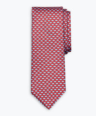 Brooks Brothers Men Elephant Motif Print Tie