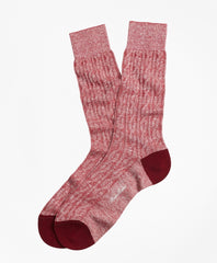 Brooks Brothers Men Marled Cable Crew Socks