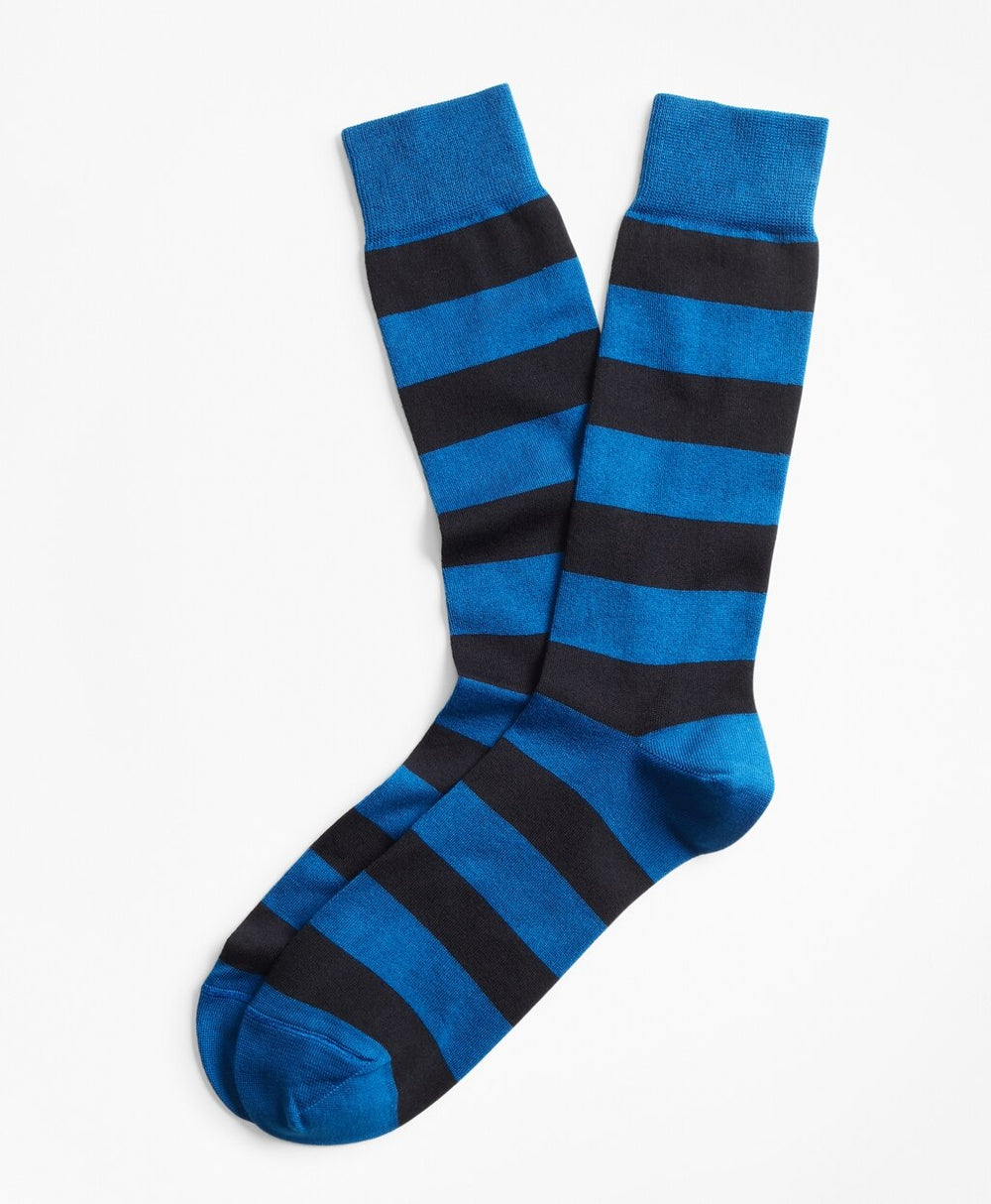 Brooks Brothers Men Stripe Crew Socks