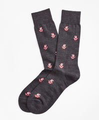 Brooks Brothers Men Santa Claus Crew Socks