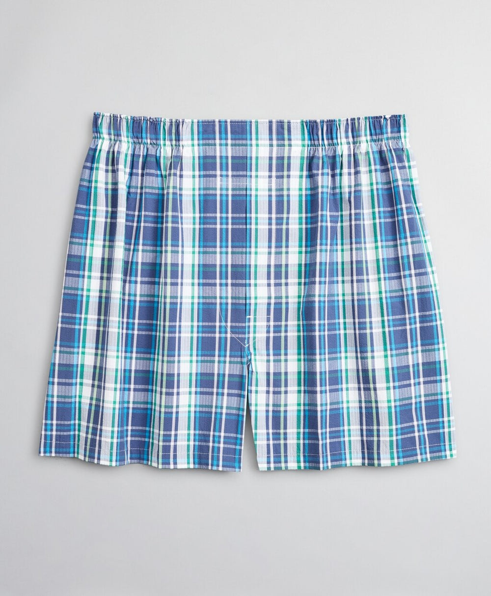Brooks Brothers Men Traditional Fit Seersucker Large Plaid Boxers