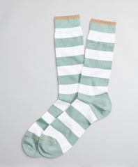 Brooks Brothers Men Wide Stripe Crew Socks