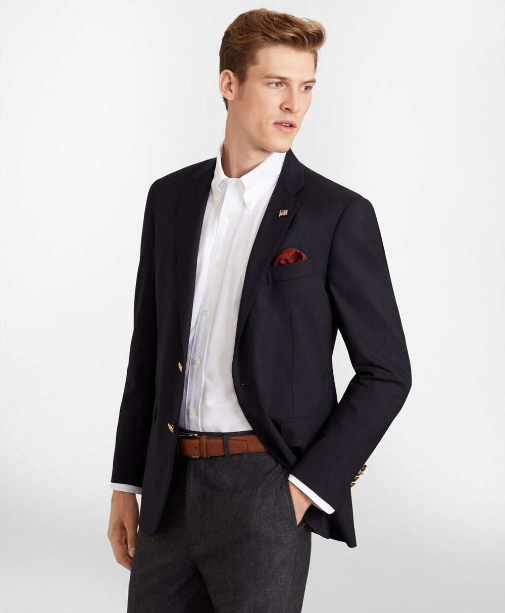 Brooks Brothers Men Milano Fit Two-Button 1818 Blazer