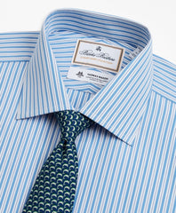 Brooks Brothers Men Luxury Collection Regent Fitted Dress Shirt, Franklin Spread Collar Pinstripe