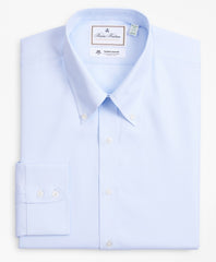 Brooks Brothers Men Luxury Collection Milano Slim-Fit Dress Shirt, Button-Down Collar Dobby Links