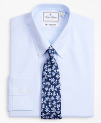 Brooks Brothers Men Luxury Collection Milano Slim-Fit Dress Shirt, Button-Down Collar Dobby Links