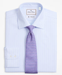 Brooks Brothers Men Luxury Collection Milano Slim-Fit Dress Shirt, Franklin Spread Collar Stripe