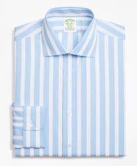 Brooks Brothers Men Stretch Milano Slim-Fit Dress Shirt, Non-Iron Bold Stripe