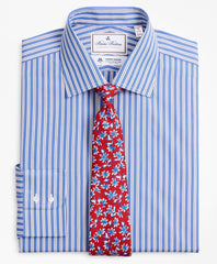 Brooks Brothers Men Luxury Collection Madison Classic-Fit Dress Shirt, Franklin Spread Collar Outline Stripe