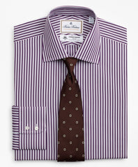 Brooks Brothers Men Luxury Collection Regent Fitted Dress Shirt, Franklin Spread Collar Double-Stripe