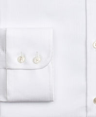 Brooks Brothers Men Luxury Collection Milano Slim-Fit Dress Shirt, Button-Down Collar Self-Stripe
