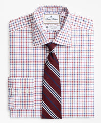 Brooks Brothers Men Luxury Collection Madison Classic-Fit Dress Shirt, Franklin Spread Collar Bold Windowpane