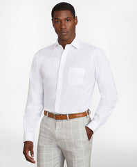 Brooks Brothers Men Regent Fitted Dress Shirt, Performance Non-Iron with COOLMAX®, Ainsley Collar Broadcloth