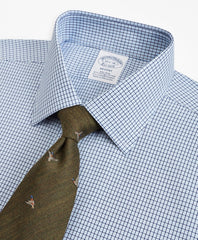 Brooks Brothers Men Stretch Regent Fitted Dress Shirt, Non-Iron Check