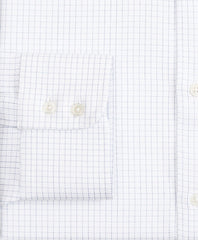 Brooks Brothers Men Luxury Collection Regent Fitted Dress Shirt, Franklin Spread Collar Fine Windowpane