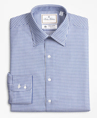 Brooks Brothers Men Luxury Collection Regent Fitted Dress Shirt, Franklin Spread Collar Gingham
