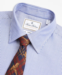 Brooks Brothers Men Luxury Collection Regent Fitted Dress Shirt, Franklin Spread Collar Track Stripe