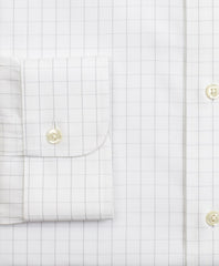 Brooks Brothers Men Stretch Regent Fitted Dress Shirt, Non-Iron Windowpane