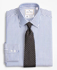 Brooks Brothers Men Luxury Collection Madison Classic-Fit Dress Shirt, Franklin Spread Collar Bengal Stripe