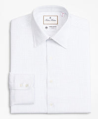 Brooks Brothers Men Luxury Collection Madison Classic-Fit Dress Shirt, Franklin Spread Collar Fine Windowpane