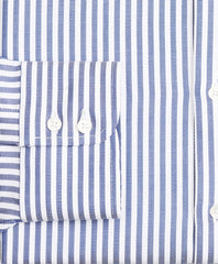 Brooks Brothers Men Luxury Collection Milano Slim-Fit Dress Shirt, Franklin Spread Collar Bengal Stripe