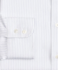 Brooks Brothers Men Luxury Collection Milano Slim-Fit Dress Shirt, Franklin Spread Collar Fine Stripe