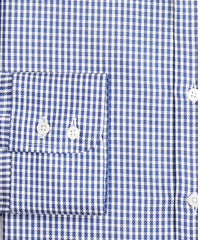 Brooks Brothers Men Luxury Collection Milano Slim-Fit Dress Shirt, Franklin Spread Collar Fine Gingham