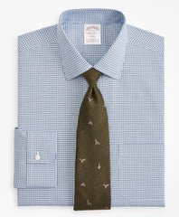 Brooks Brothers Men Stretch Soho Extra-Slim Fit Dress Shirt, Non-Iron Check