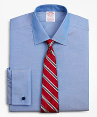 Brooks Brothers Men Stretch Madison Classic-Fit Dress Shirt, Non-Iron Pinpoint Ainsley Collar French Cuff